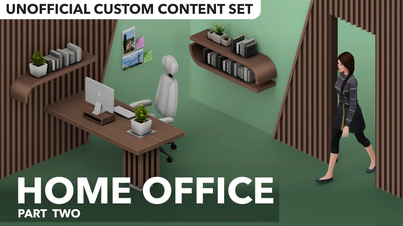 Sims 4 CC, Home Office Set - Part 2 de illogicalsims para Los Sims 4 | Simlish4