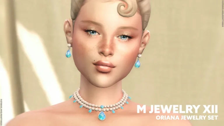 Sims 4 CC, M Jewelry XII - Oriana Jewelry Set de Rusty's para Los Sims 4 | Simlish4