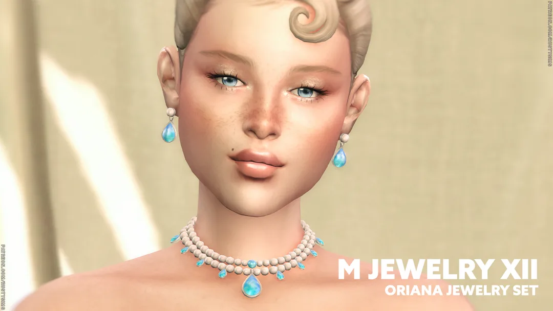 Sims 4 CC, M Jewelry XII - Oriana Jewelry Set de Rusty's para Los Sims 4 | Simlish4