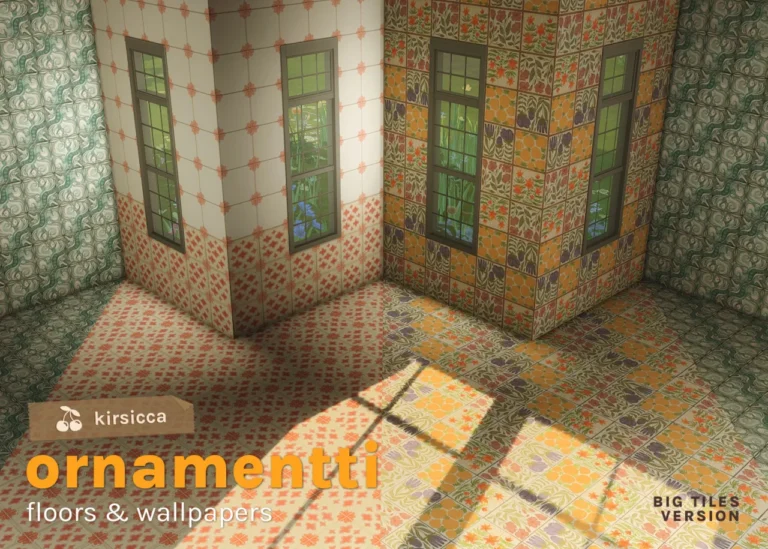 ornamentti floors & wallpapers de kirsicca para Los Sims 4
