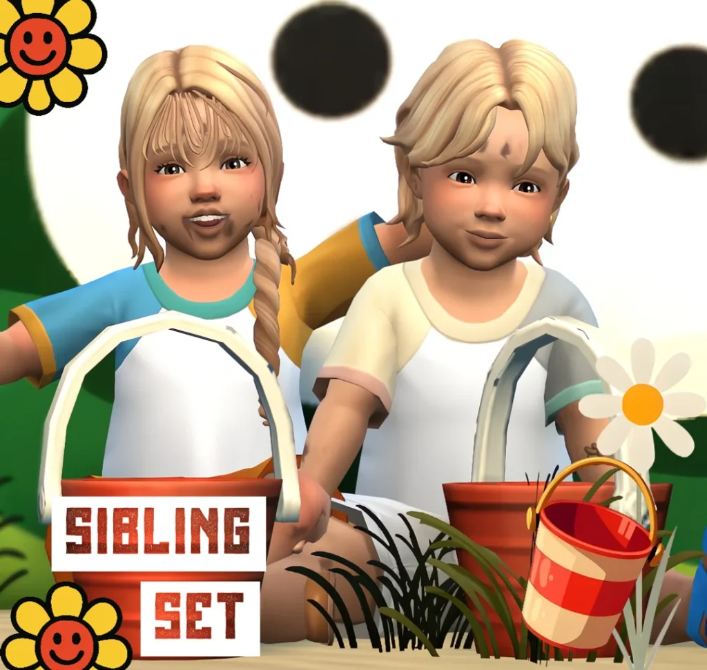 Sims 4 CC, Sibling Set 🪣 de RavenSim para Los Sims 4 | Simlish4