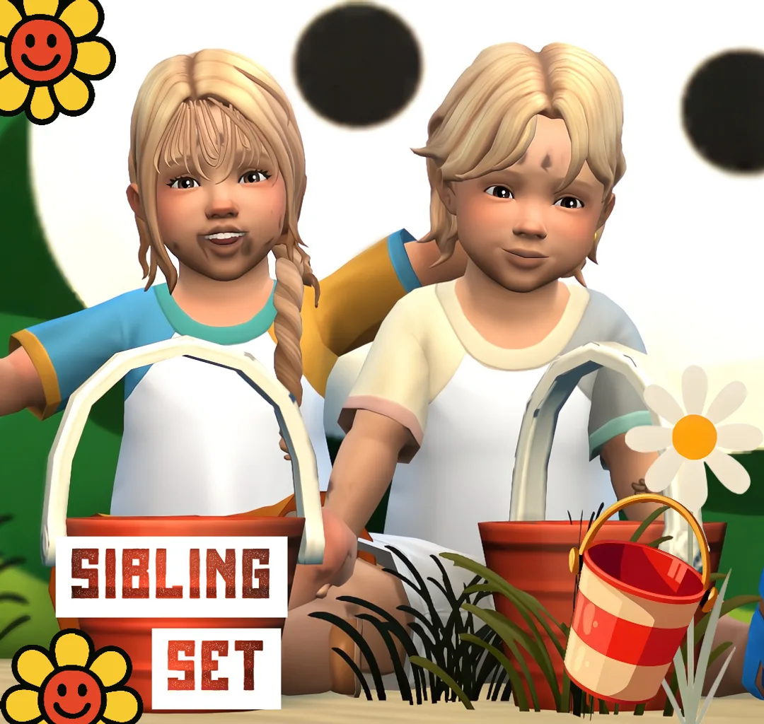 Sims 4 CC, Sibling Set 🪣 de RavenSim para Los Sims 4 | Simlish4