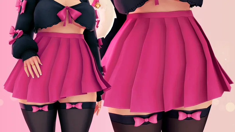 cc sims 4 ropa — Suzu Ribbon Set de Saruin para Los Sims 4 | Simlish4, imagen 5