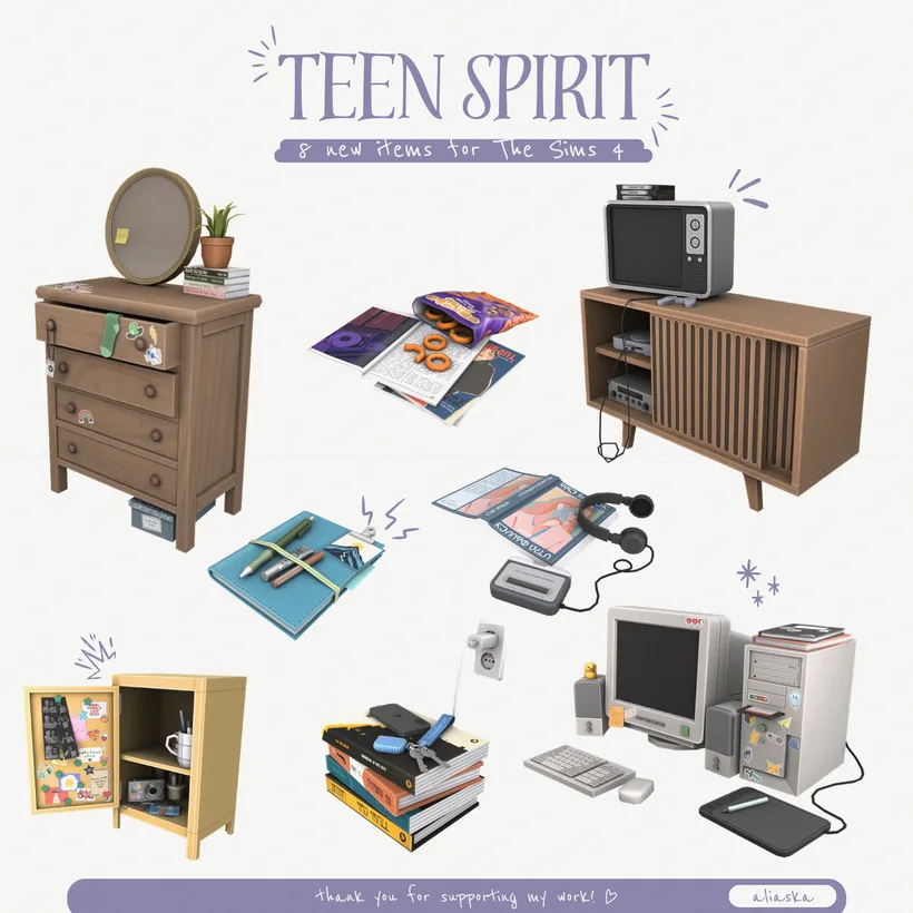 Sims 4 CC — Teen Spirit 2.0 de aliaska para Los Sims 4 | Simlish4 — imagen 2