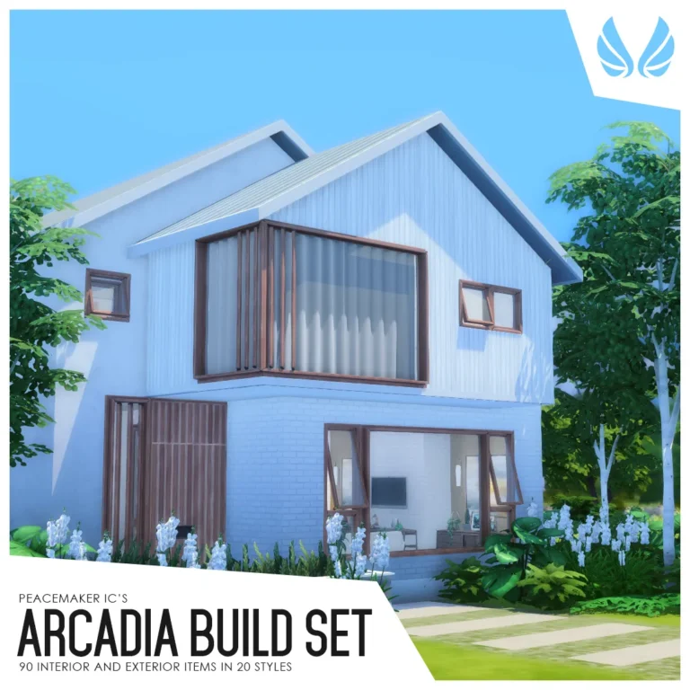 Vista previa de Arcadia build set 90 australian inspired build, construir y comprar de peacemaker-ic para Los Sims 4.