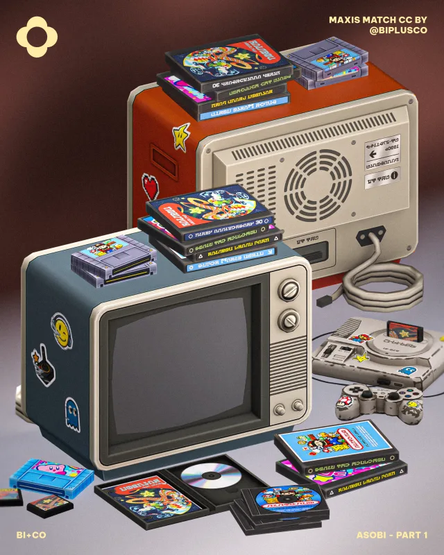 Asobi - Part 1 Hi Simmers! We are starting the month with our brand new colección: Asobi ! The name means “pastimes” or “leisure time” in Japanese. This ti de biplusco para Los Sims 4