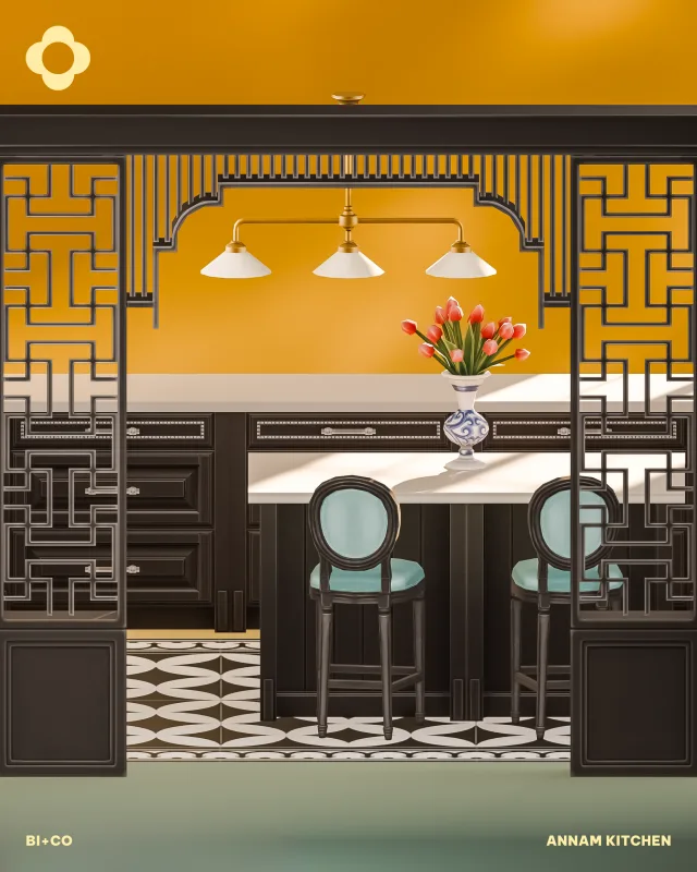 BI+CO Annam Kitchen Hey, amazing people! We’re so excited to finally release the Annam Kitchen Set! We’ve been working on the detailing for the kitchen island and count de biplusco para Los Sims 4