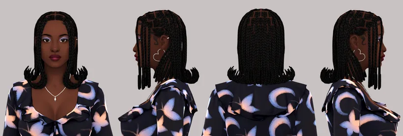 ropa CC para Los Sims 4 — brooke braids. de sleepingsims para Los Sims 4 | Simlish4, imagen 2