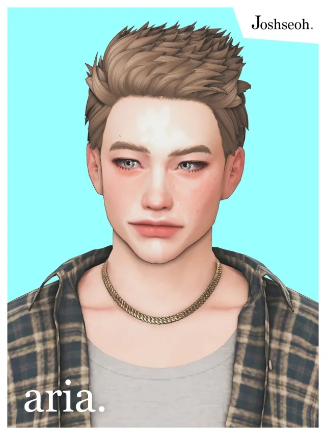 Vista previa de Cabello Aria, cabello de joshseoh para Los Sims 4.
