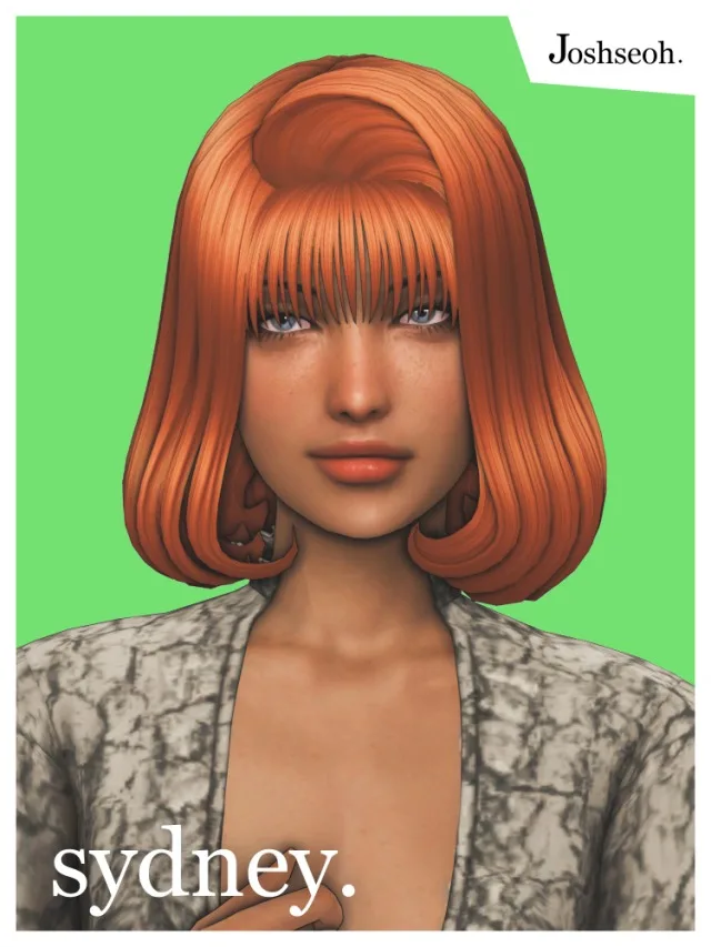 Vista previa de Cabello Sydney, cabello de joshseoh para Los Sims 4.