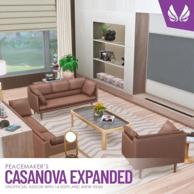 Casanova Expanded - Unofficial Kit addon with 14 edits and 4 New items The latest kits are a cool concept; basing the theme on an iconic character. However, splitting the budget be de peacemaker-ic para Los Sims 4