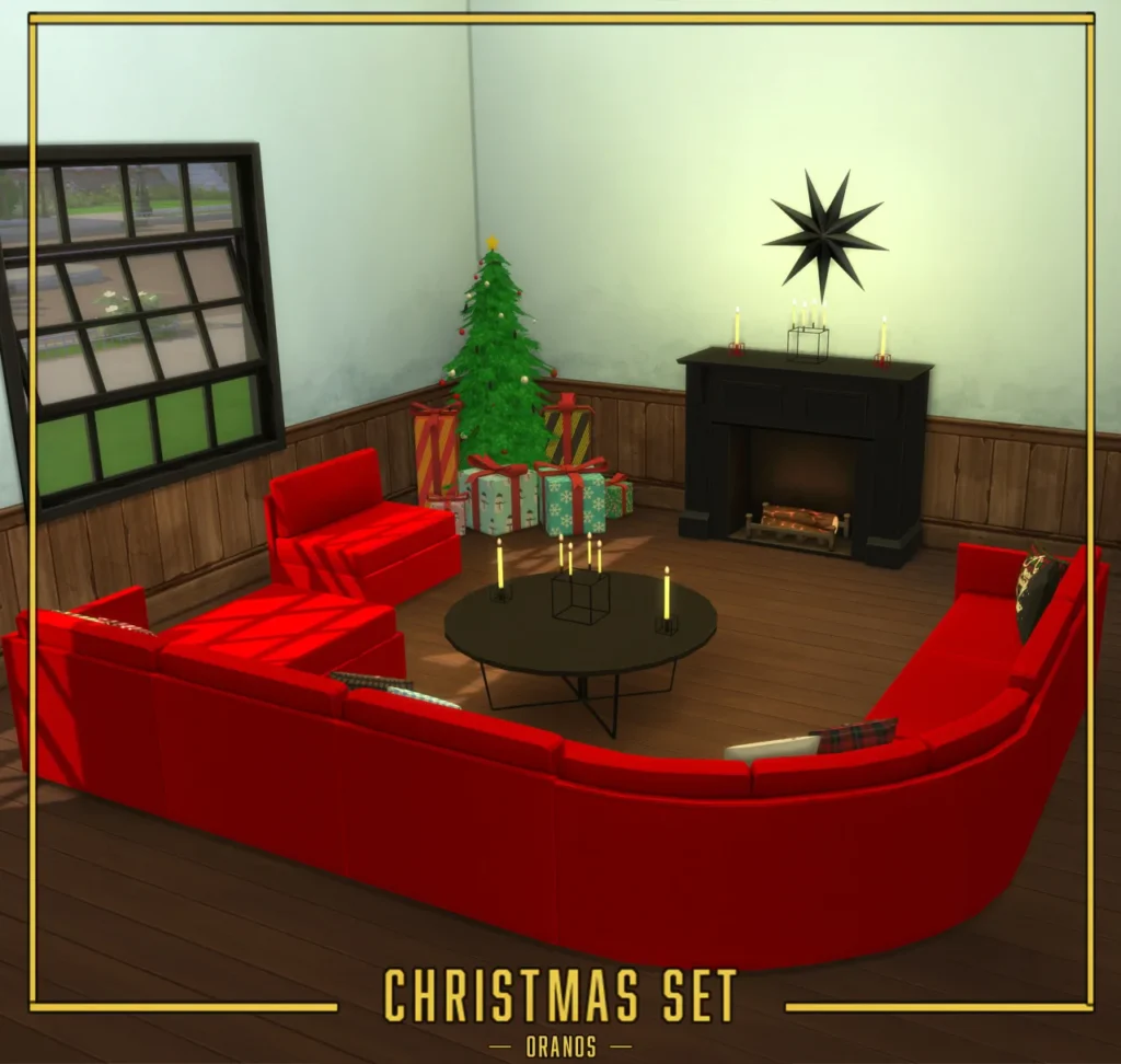 Vista previa de Christmas Set, construir y comprar de oranos para Los Sims 4.