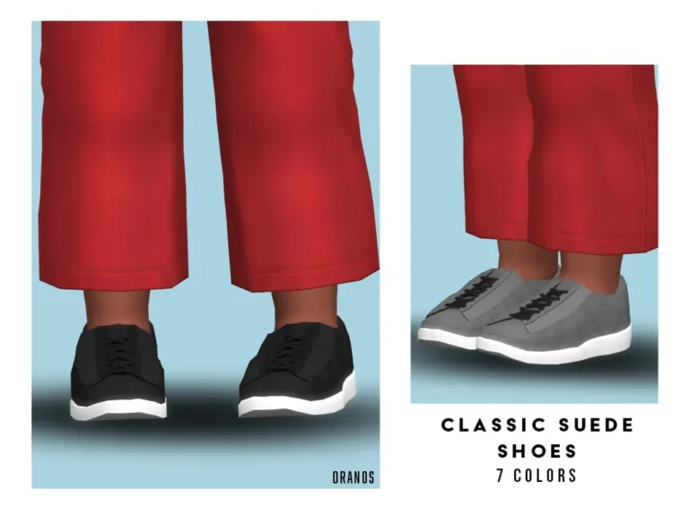 Vista previa de Classic Suede zapatos (Toddler & Child), zapatos de oranos para Los Sims 4.