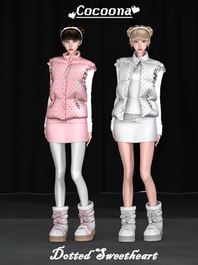 Vista previa de Cocoona_Dotted Sweetheart, crear un sim de cocoona-sims para Los Sims 4.