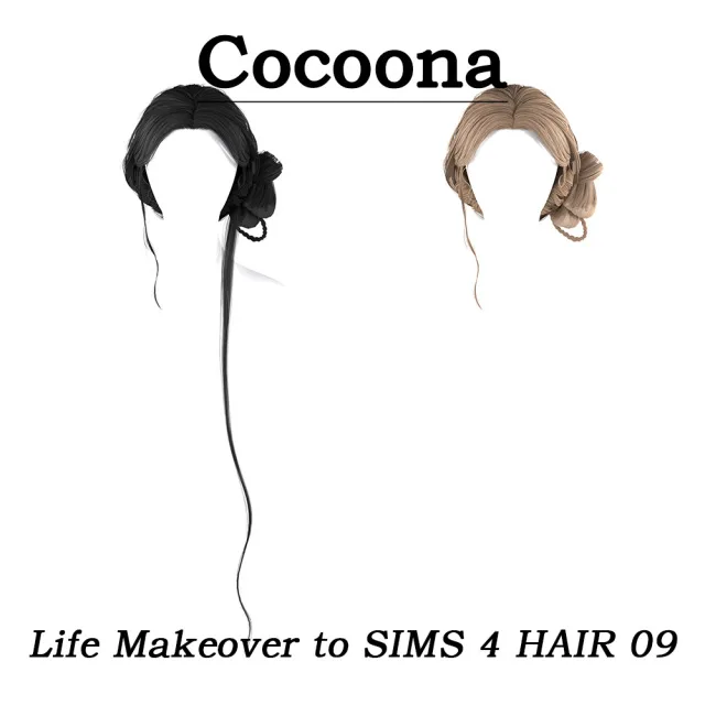 Vista previa de Cocoona_Life Makeover to SIMS 4 cabello 0 9, cabello de cocoona-sims para Los Sims 4.