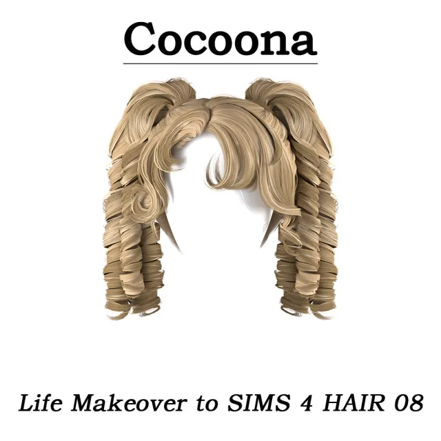 Vista previa de Cocoona_Life Makeover to SIMS 4 cabello 10, cabello de cocoona-sims para Los Sims 4.