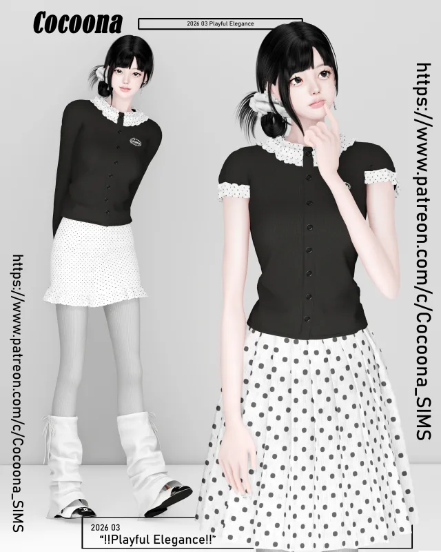 Vista previa de Cocoona_Playful Elegance, crear un sim de cocoona-sims para Los Sims 4.