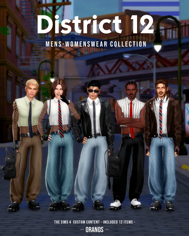 Vista previa de Colección District 12 - Mens/Womenwear, ropa de oranos para Los Sims 4.