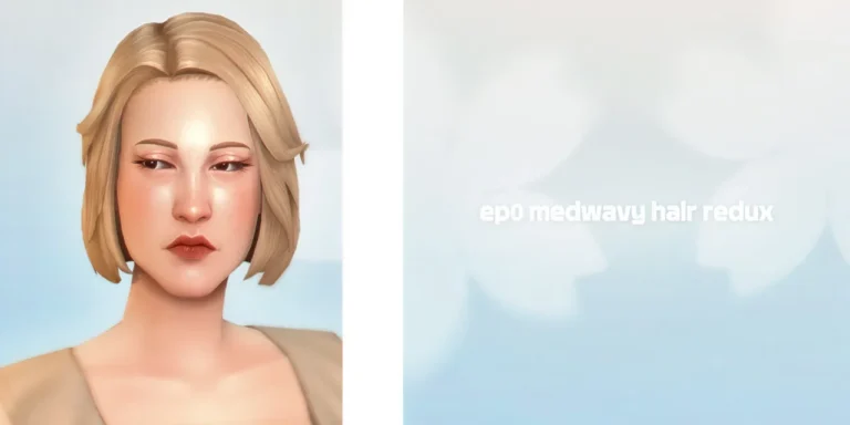 Cabello EP0 MedWavy renovado de its-adrienpastel para Los Sims 4