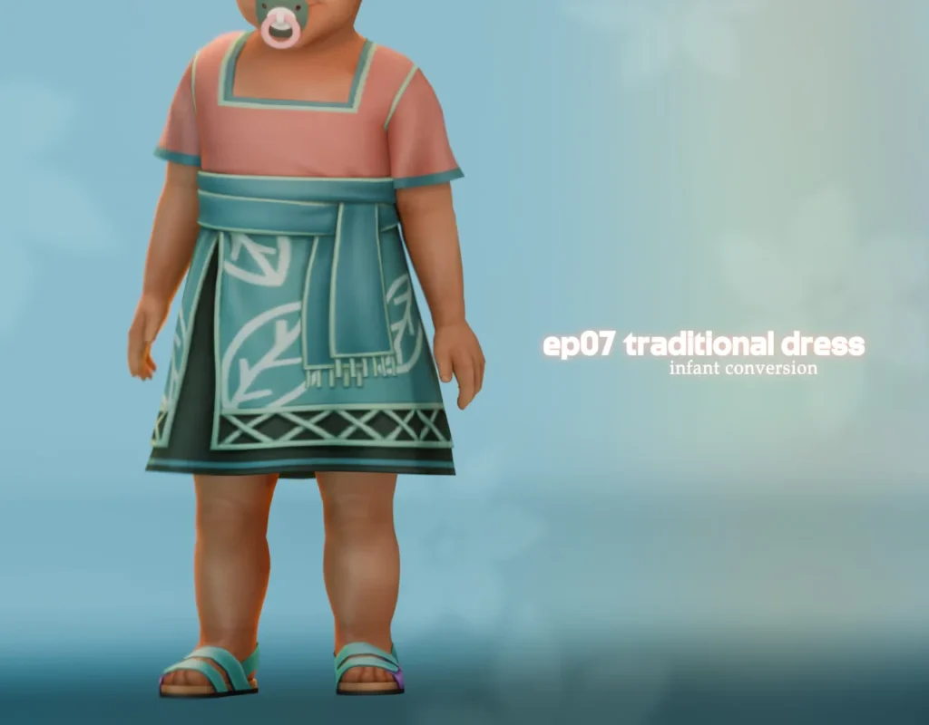 📑EP07 Traditional Dress (Infants) de its-adrienpastel para Los Sims 4