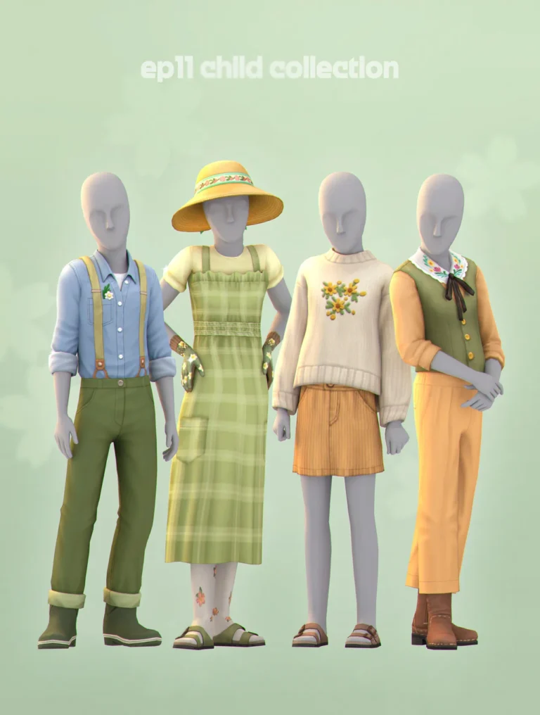📑EP11 Child Clothing & Acc Collection de its-adrienpastel para Los Sims 4