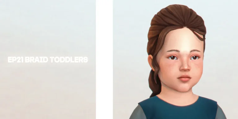 📑EP21 Braid Hair (Toddlers) de its-adrienpastel para Los Sims 4