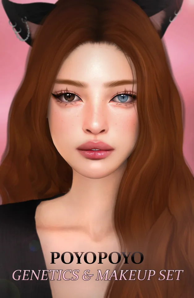 Vista previa de Eye contacts n14 44 swatches all ages both, maquillaje de poyopoyosim para Los Sims 4.