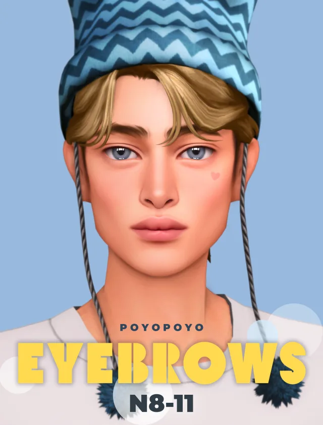 Vista previa de EYEBROWS N8-11, genética de poyopoyosim para Los Sims 4.