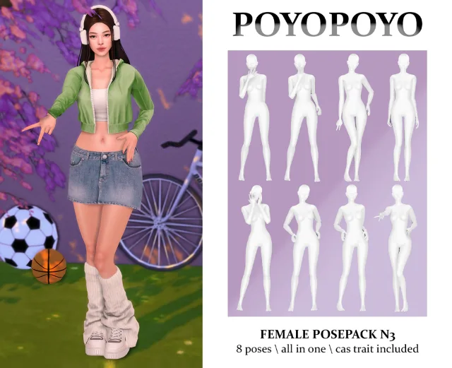 Vista previa de Female posepack n3 you need pose player, poses de poyopoyosim para Los Sims 4.