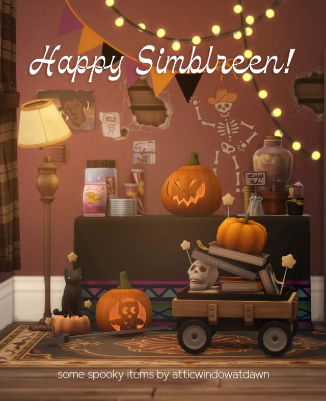 Vista previa de Happy Simblreen friends!, construir y comprar de atticwindowatdawn para Los Sims 4.