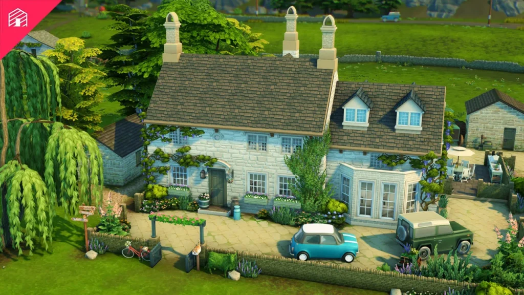 Vista previa de Henford Farmhouse, solares y habitaciones de harrie-cc para Los Sims 4.