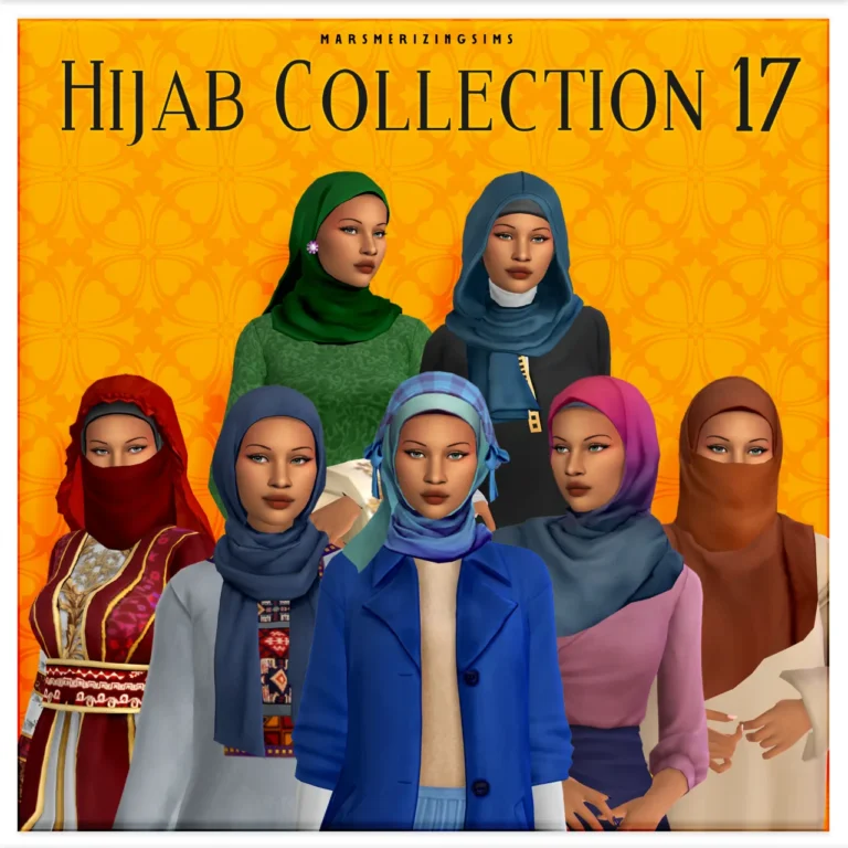 Hijab colección #17 (Public April 11th) de marsmerizing-sims para Los Sims 4