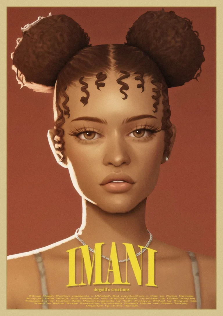 Imani buns de dogsill para Los Sims 4