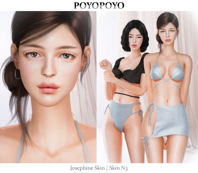 Vista previa de Josephine skin skin n3 hq compatible, mods de poyopoyosim para Los Sims 4.