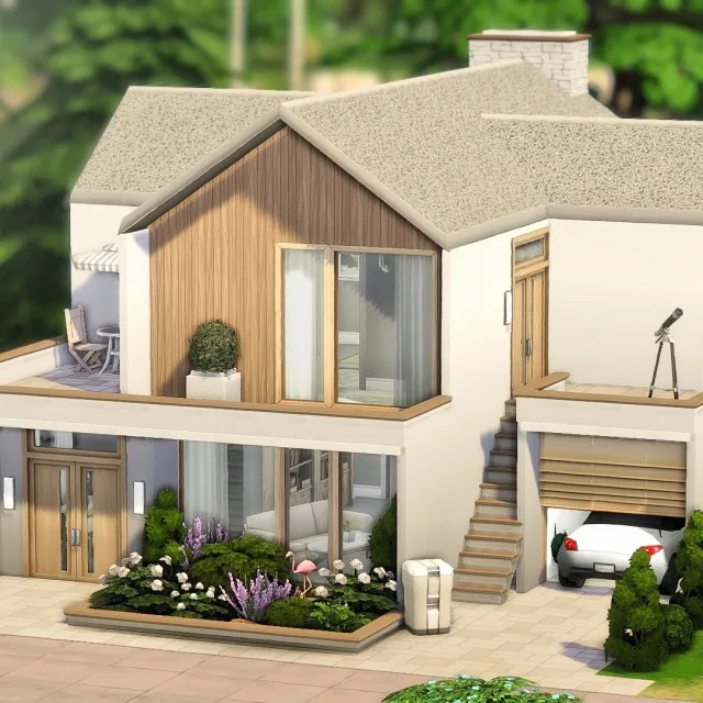 Vista previa de Juego base modern home watch speed build, solares y habitaciones de axiisims para Los Sims 4.