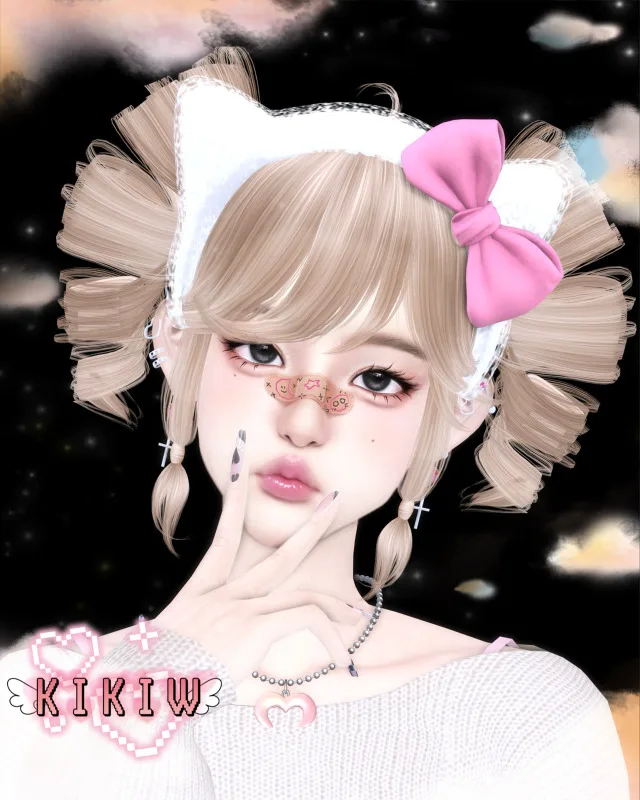 Vista previa de KIKIW.STUDIO-cabello 001, cabello de cocoona-sims para Los Sims 4.