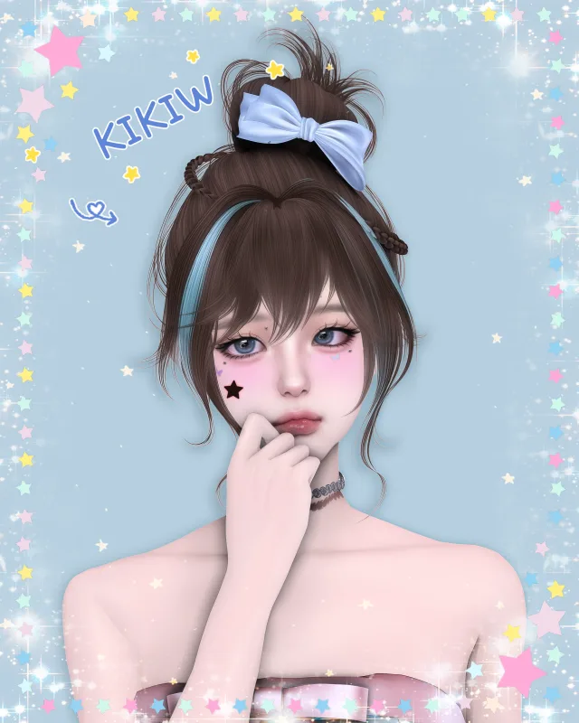 Vista previa de KIKIW.STUDIO-cabello 011, cabello de cocoona-sims para Los Sims 4.