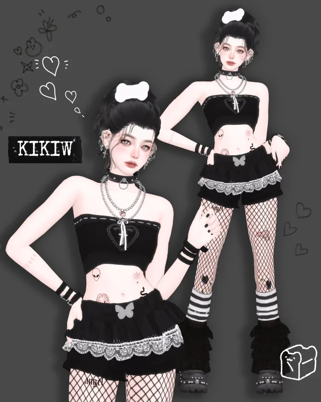 Vista previa de KIKIW.STUDIO- Naia's, ropa de cocoona-sims para Los Sims 4.