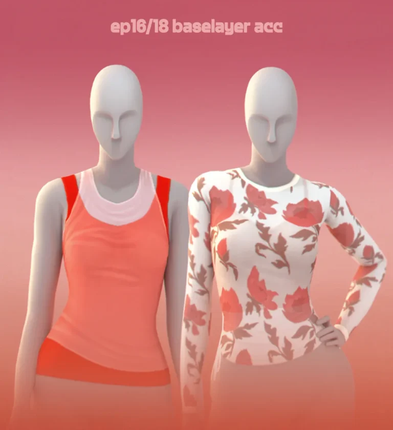 📑LayeredTank & MeshLongSleeve BaseLayer Acc de its-adrienpastel para Los Sims 4