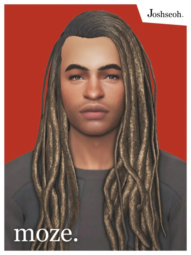 Vista previa de Moze cabello (cabello Commissions), cabello de joshseoh para Los Sims 4.