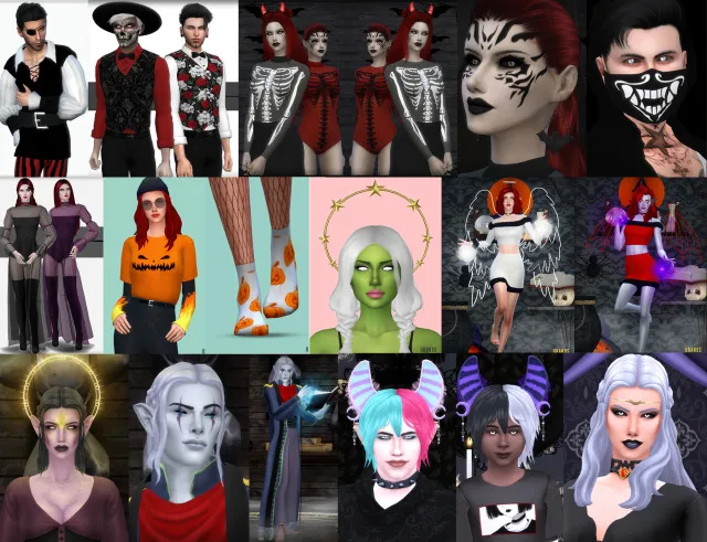 Vista previa de My Old Halloween Contents - FREE, crear un sim de oranos para Los Sims 4.