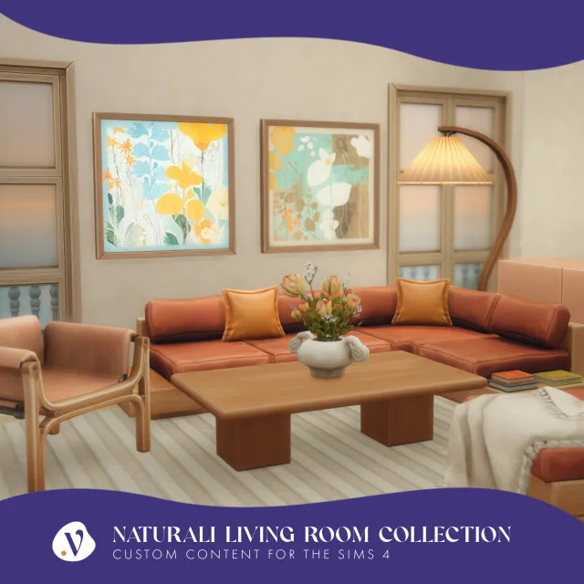 Naturali Living Room Download Hey everyone! Here is my new cc set which I call Naturali living room because of the calm mixture of natural colors and woods. As I mentioned before, de valiasims para Los Sims 4