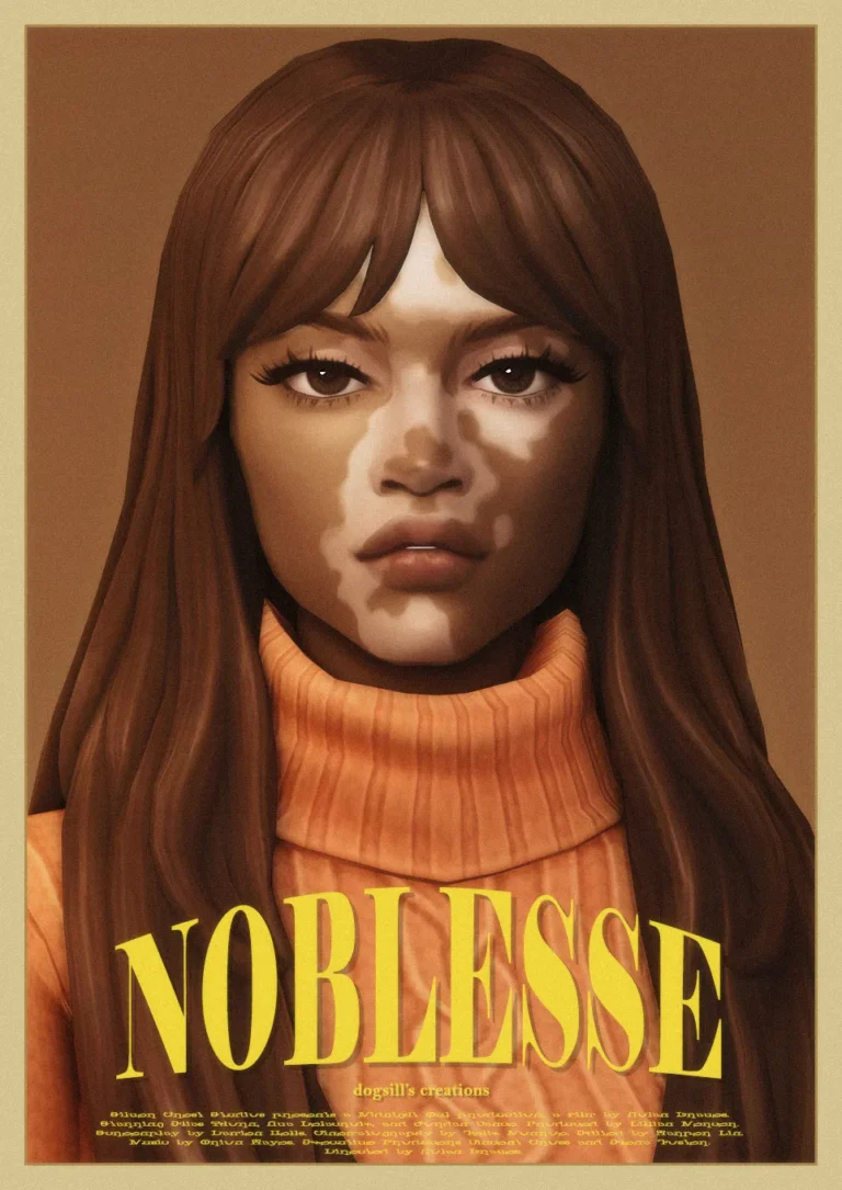 Noblesse cabello de dogsill para Los Sims 4