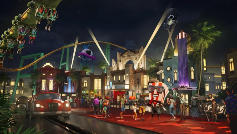 Planet Coaster 2 anuncia el Pack Pantalla plateada, inspirado en el mundo del cine | Simlish4
