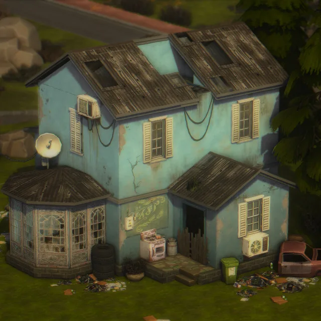 Vista previa de Post apocalyptic download, solares y habitaciones de axiisims para Los Sims 4.