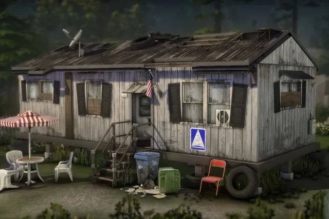 Vista previa de RUNDOWN TRAILER, solares y habitaciones de axiisims para Los Sims 4.