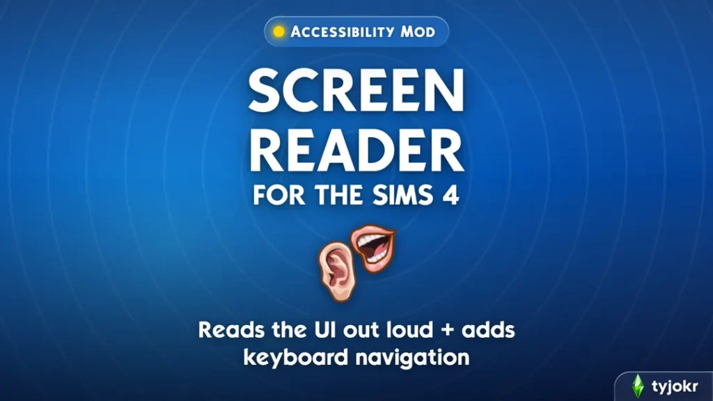mods gratis para Los Sims 4, Screen Reader for Los Sims 4 de tyjokr para Los Sims 4 | Simlish4