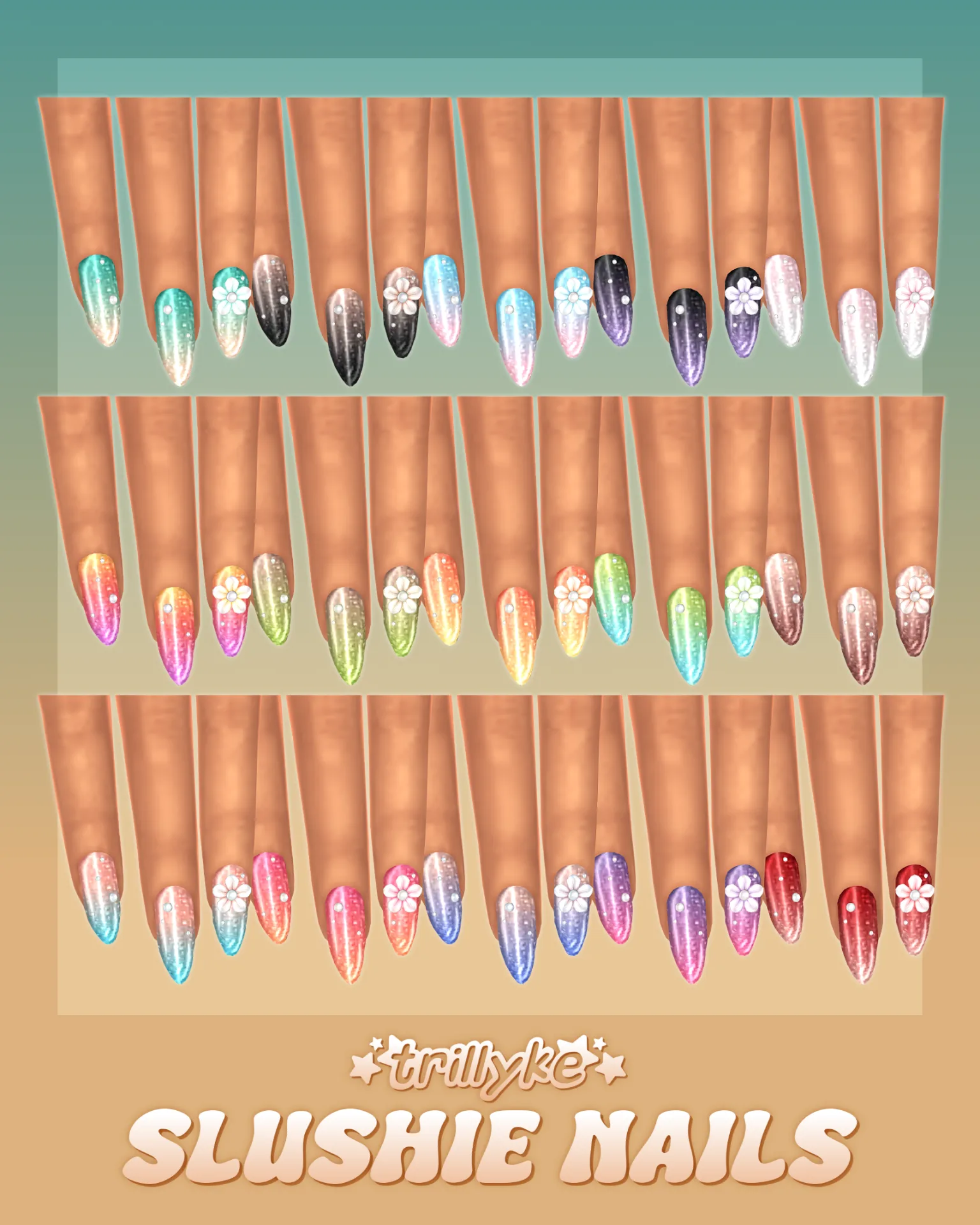 ropa CC para Los Sims 4 — Slushie Nails de Trillyke para Los Sims 4 | Simlish4, imagen 2
