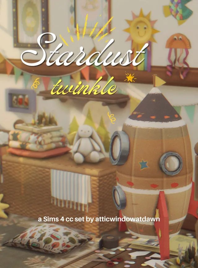 Vista previa de Stardust Twinkle, construir y comprar de atticwindowatdawn para Los Sims 4.