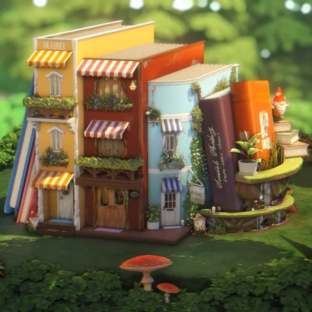 Vista previa de Storybooks home download patreon simfileshare, solares y habitaciones de axiisims para Los Sims 4.